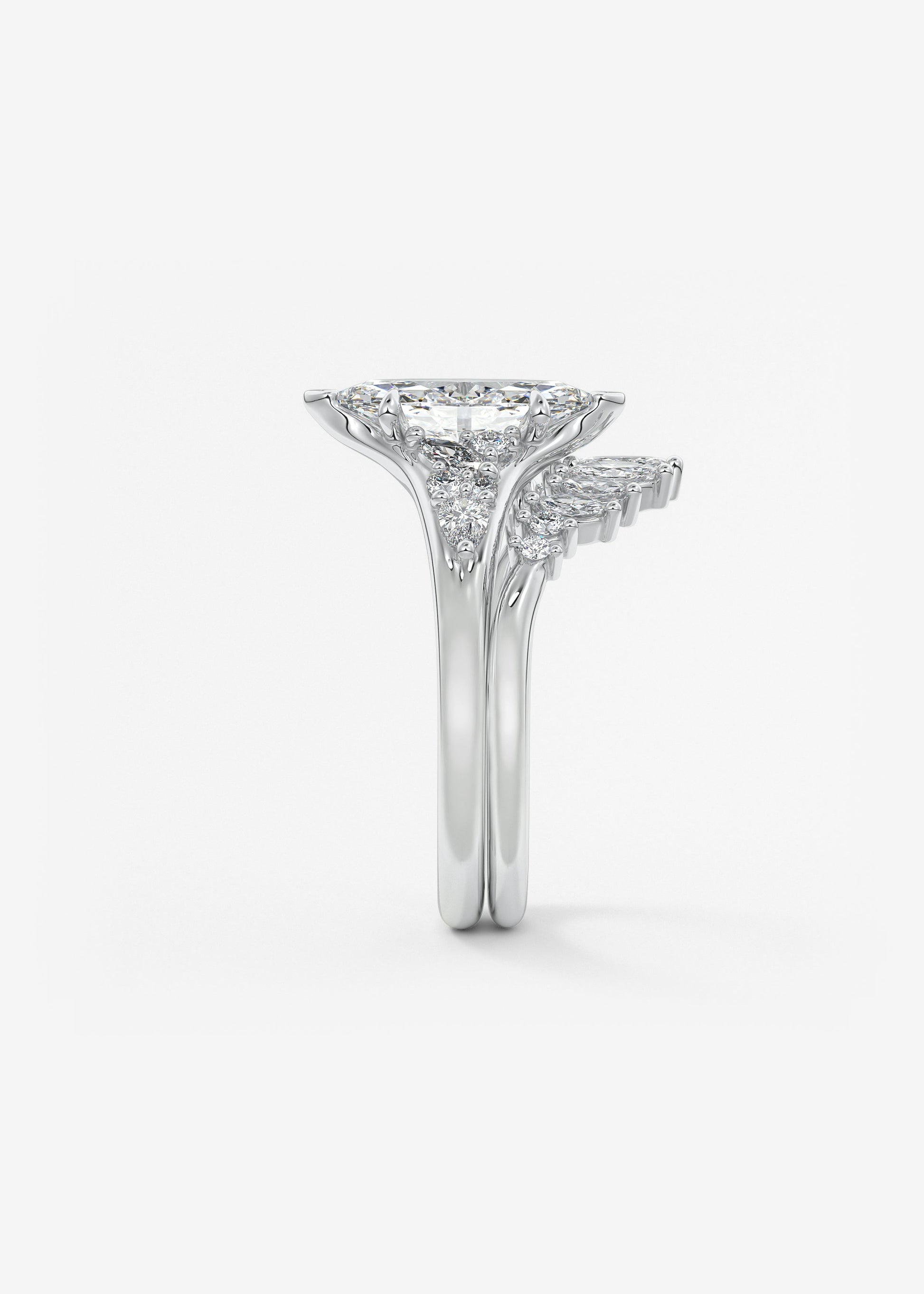 Oval Solitaire With Raised Basket Gallery Lab Grown Diamond Engagement Ring