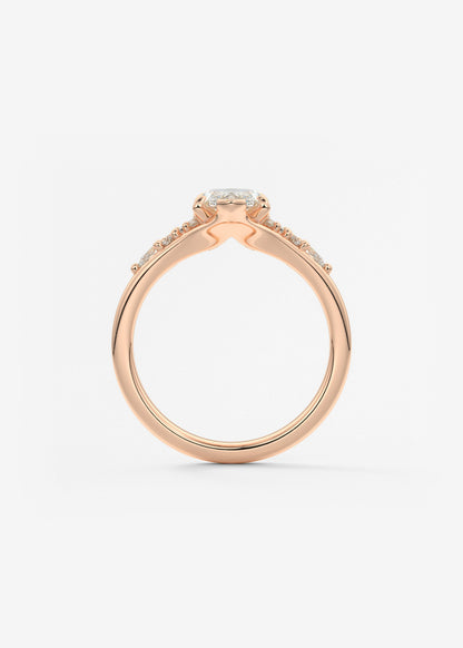 Oval Solitaire With Raised Basket Gallery Lab Grown Diamond Engagement Ring