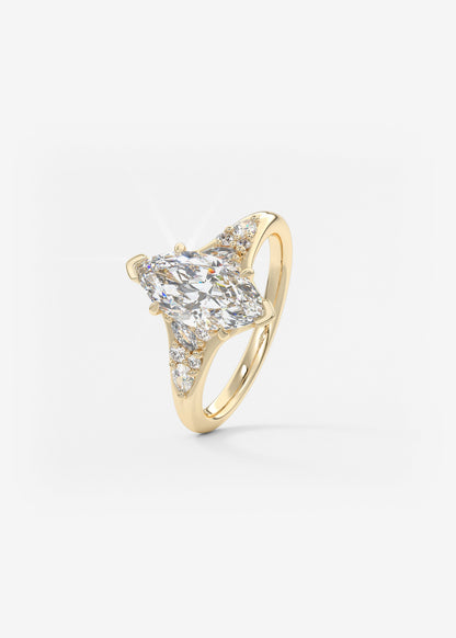 Oval Solitaire With Raised Basket Gallery Lab Grown Diamond Engagement Ring