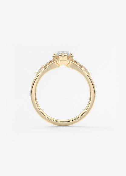 Oval Solitaire With Raised Basket Gallery Lab Grown Diamond Engagement Ring
