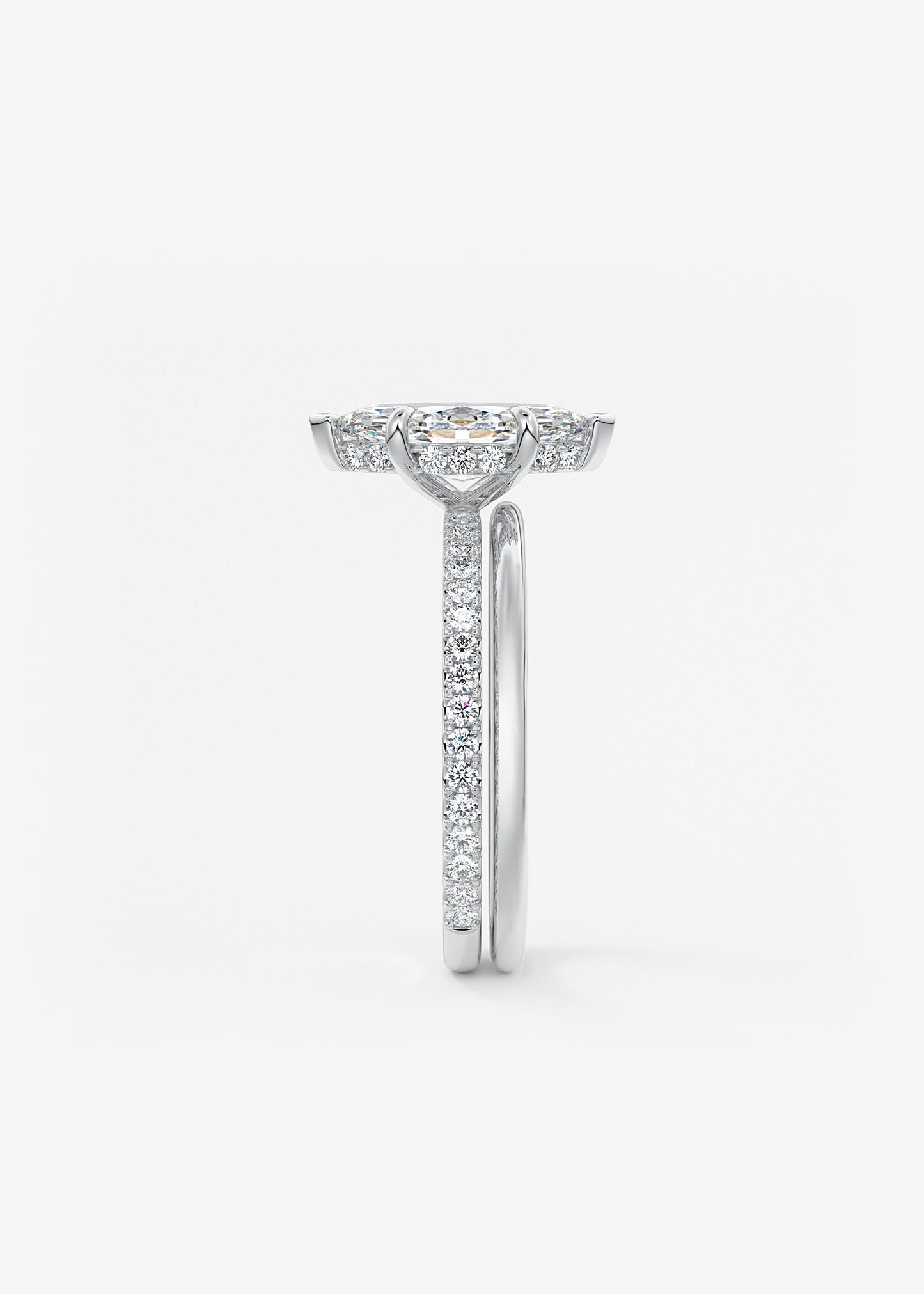 Oval Solitaire With Raised Basket Gallery Lab Grown Diamond Engagement Ring