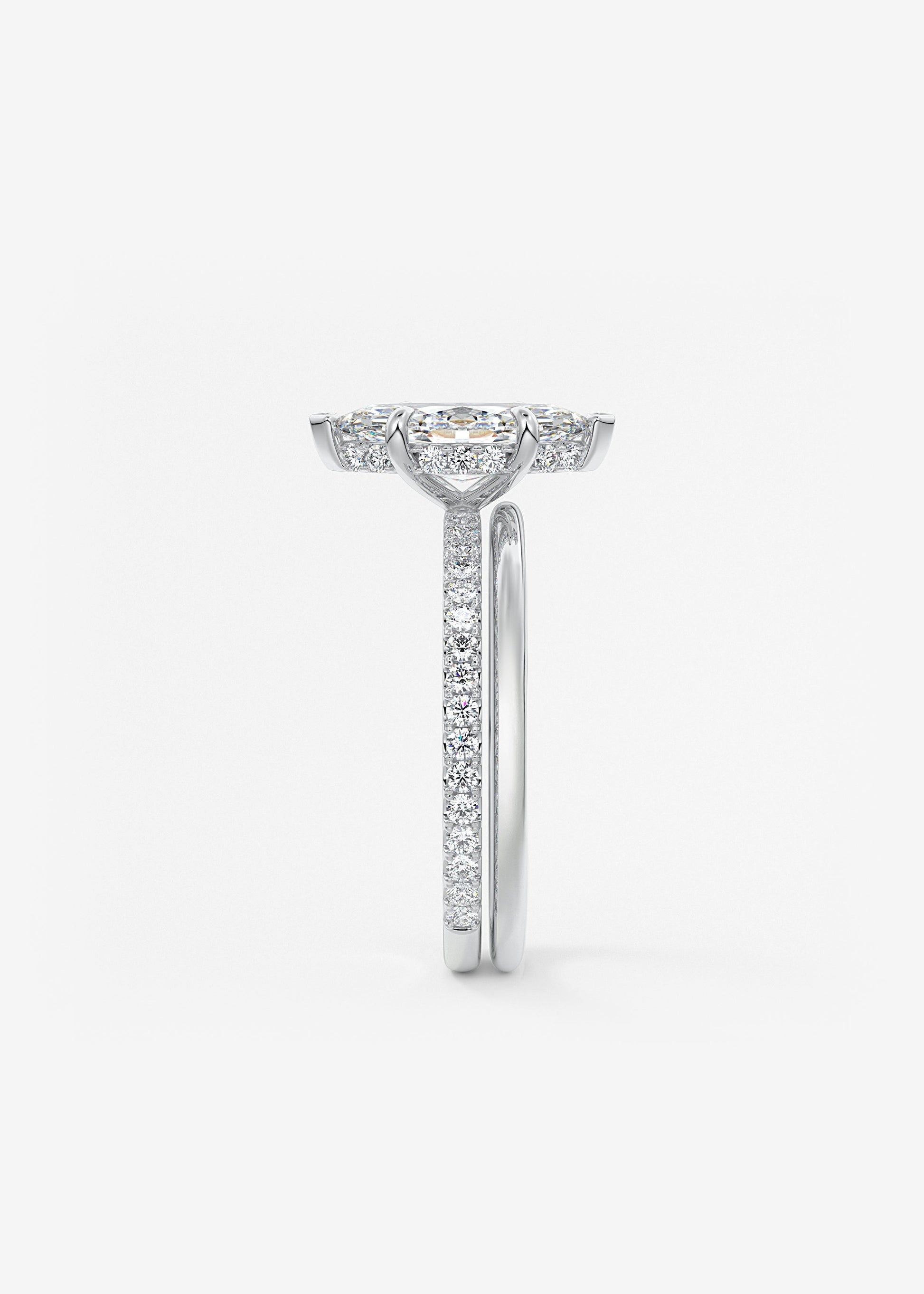 Oval Solitaire With Raised Basket Gallery Lab Grown Diamond Engagement Ring