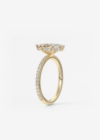 Oval Solitaire With Raised Basket Gallery Lab Grown Diamond Engagement Ring
