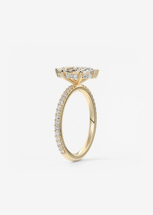 Oval Solitaire With Raised Basket Gallery Lab Grown Diamond Engagement Ring