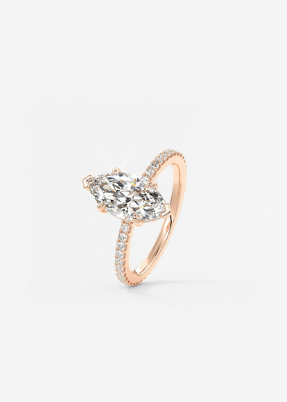 Oval Solitaire With Raised Basket Gallery Lab Grown Diamond Engagement Ring
