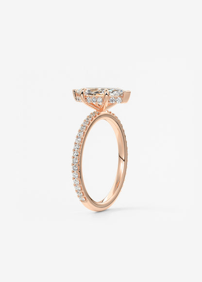 Oval Solitaire With Raised Basket Gallery Lab Grown Diamond Engagement Ring
