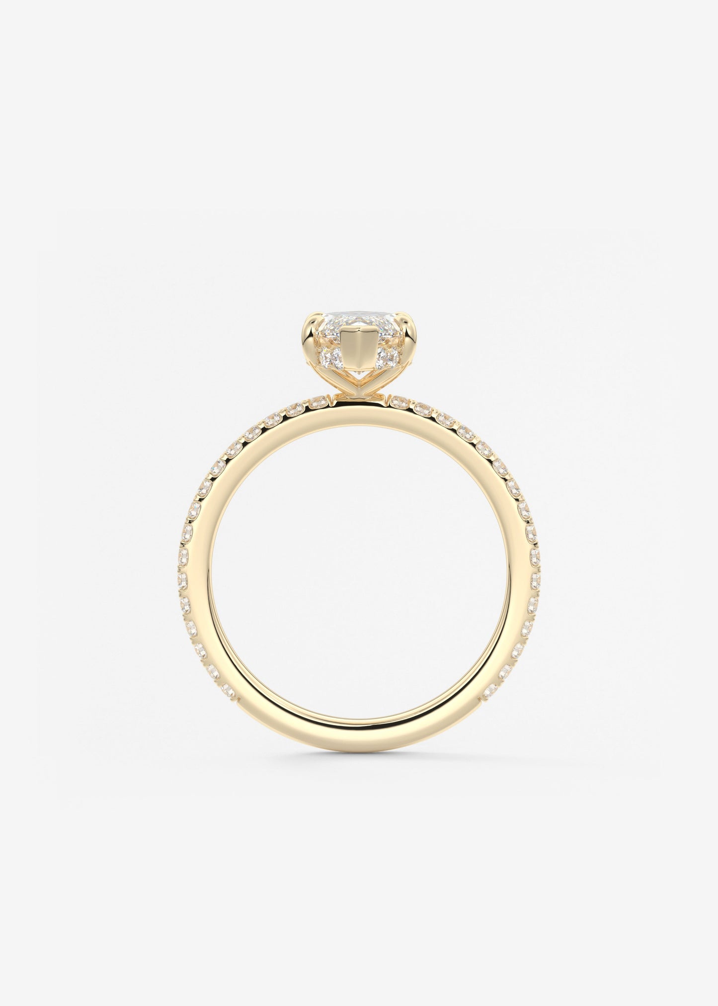 Oval Solitaire With Raised Basket Gallery Lab Grown Diamond Engagement Ring