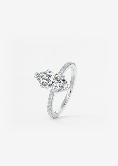 Oval Solitaire With Raised Basket Gallery Lab Grown Diamond Engagement Ring