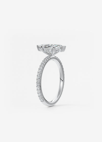 Oval Solitaire With Raised Basket Gallery Lab Grown Diamond Engagement Ring