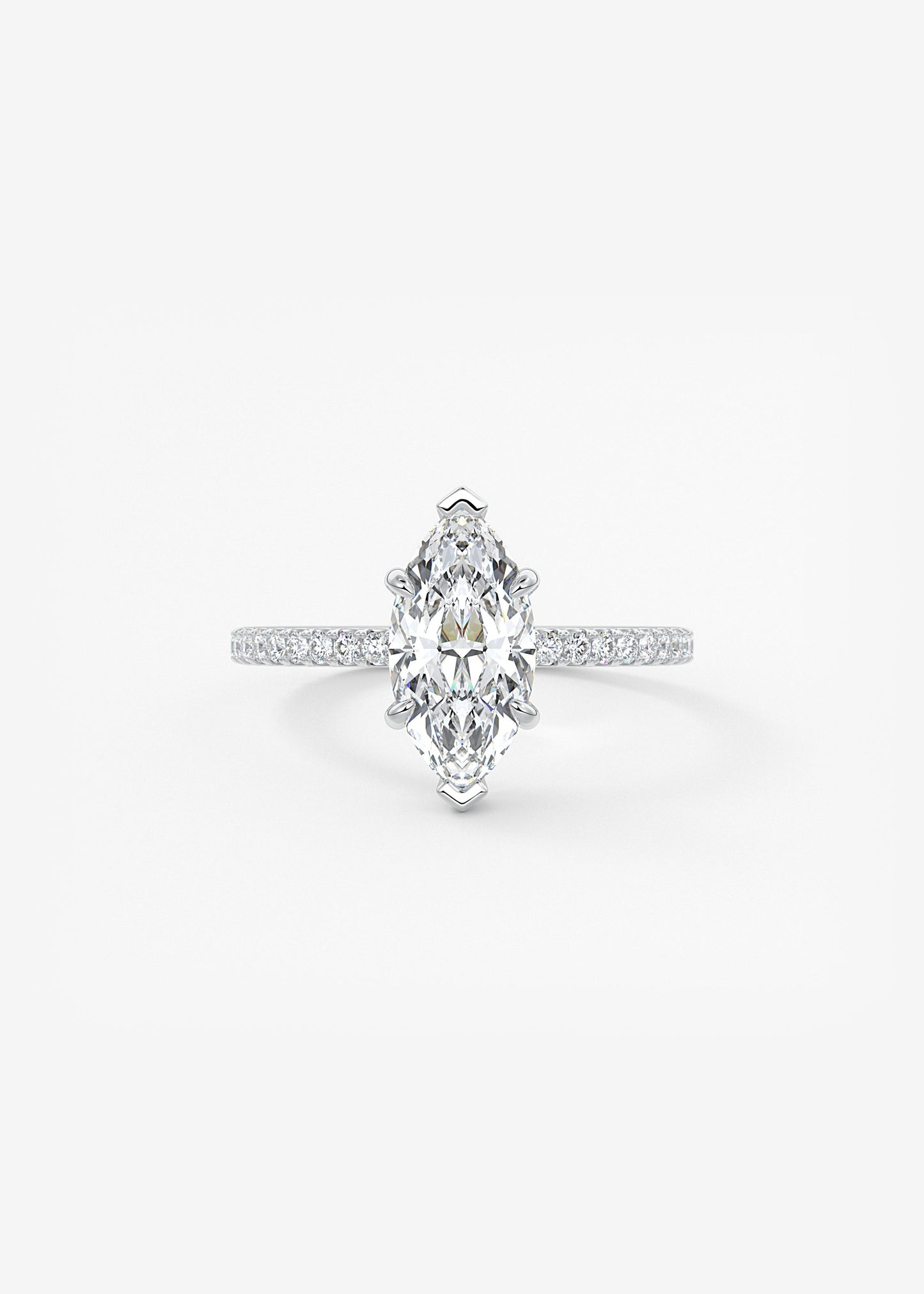 Oval Solitaire With Raised Basket Gallery Lab Grown Diamond Engagement Ring
