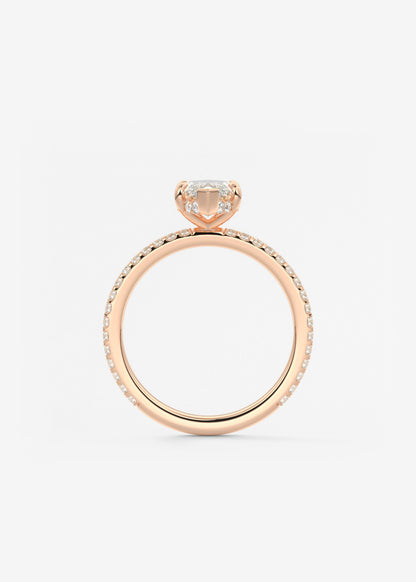 Oval Solitaire With Raised Basket Gallery Lab Grown Diamond Engagement Ring
