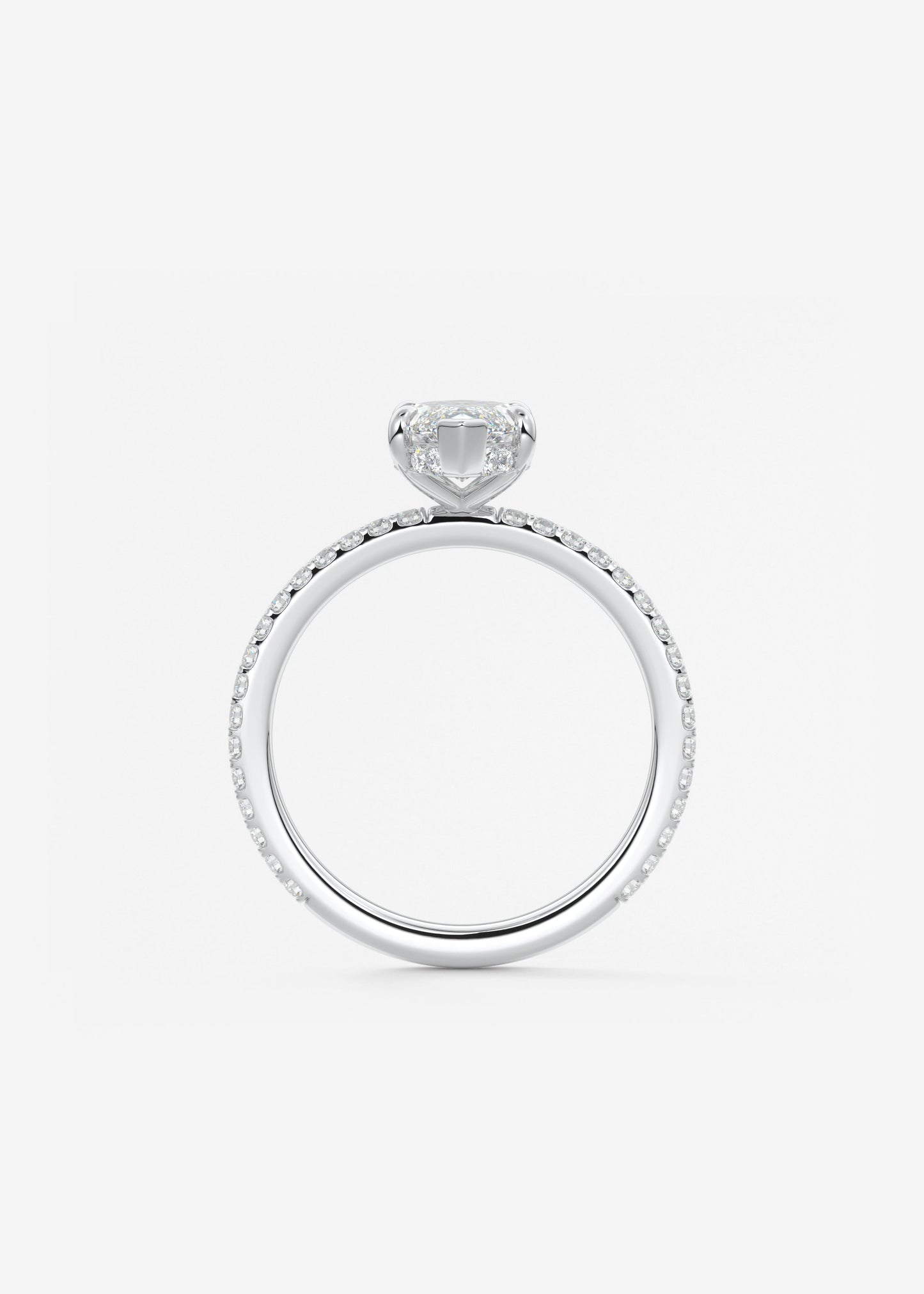Oval Solitaire With Raised Basket Gallery Lab Grown Diamond Engagement Ring