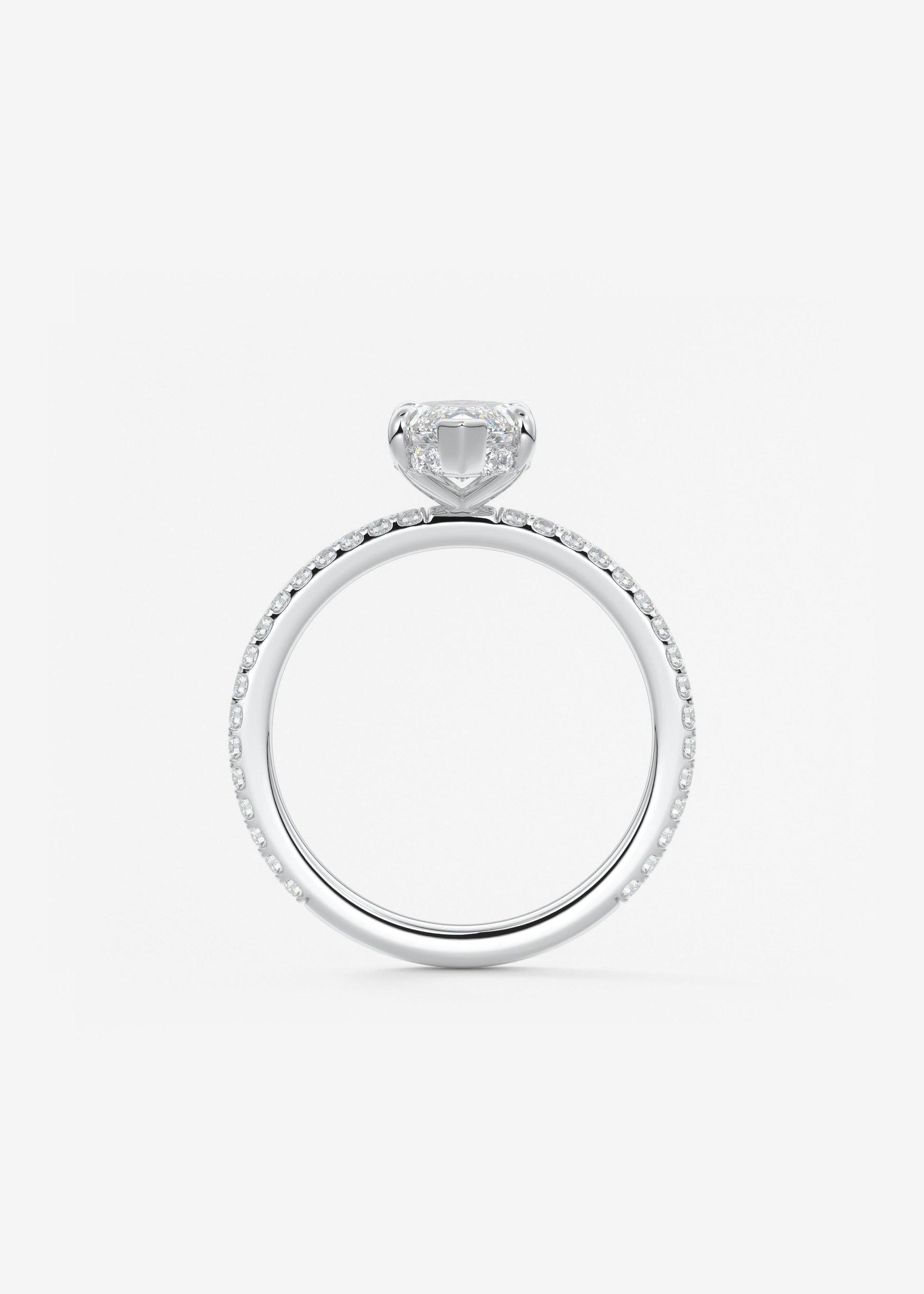 Oval Solitaire With Raised Basket Gallery Lab Grown Diamond Engagement Ring
