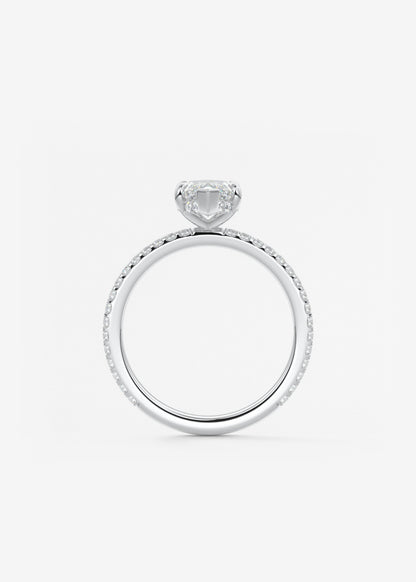 Oval Solitaire With Raised Basket Gallery Lab Grown Diamond Engagement Ring