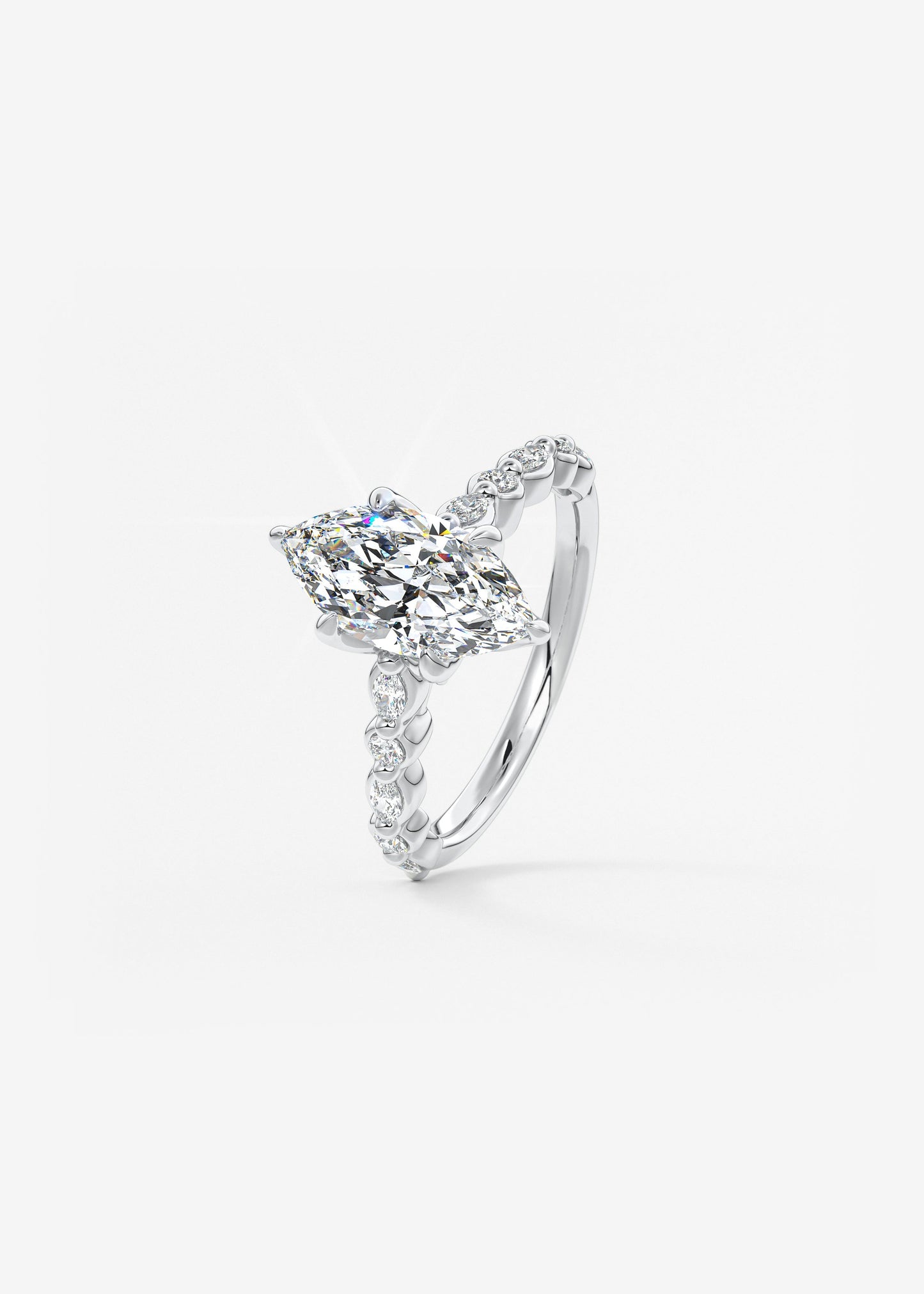 Oval Solitaire With Raised Basket Gallery Lab Grown Diamond Engagement Ring