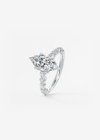 Oval Solitaire With Raised Basket Gallery Lab Grown Diamond Engagement Ring