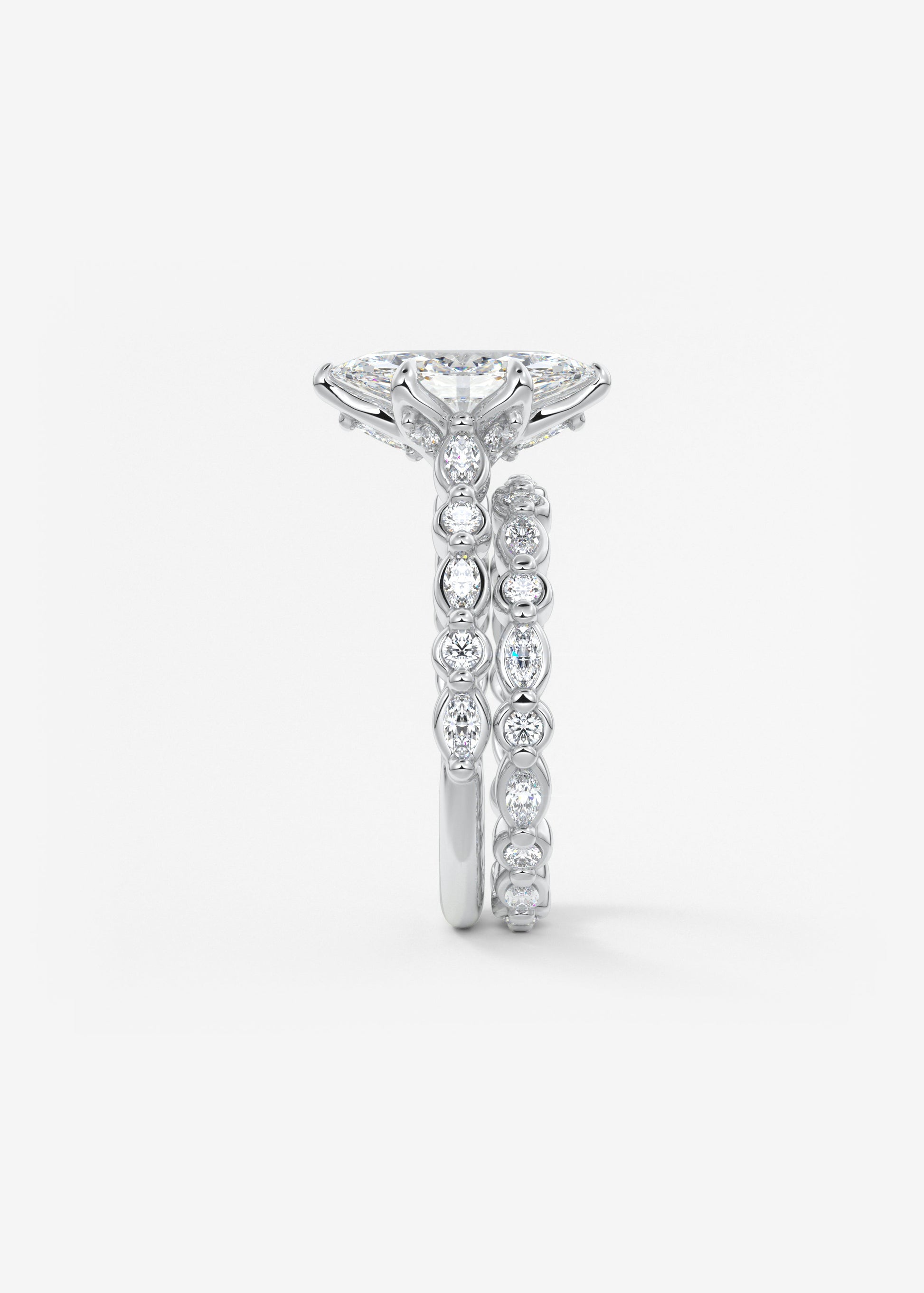 Oval Solitaire With Raised Basket Gallery Lab Grown Diamond Engagement Ring