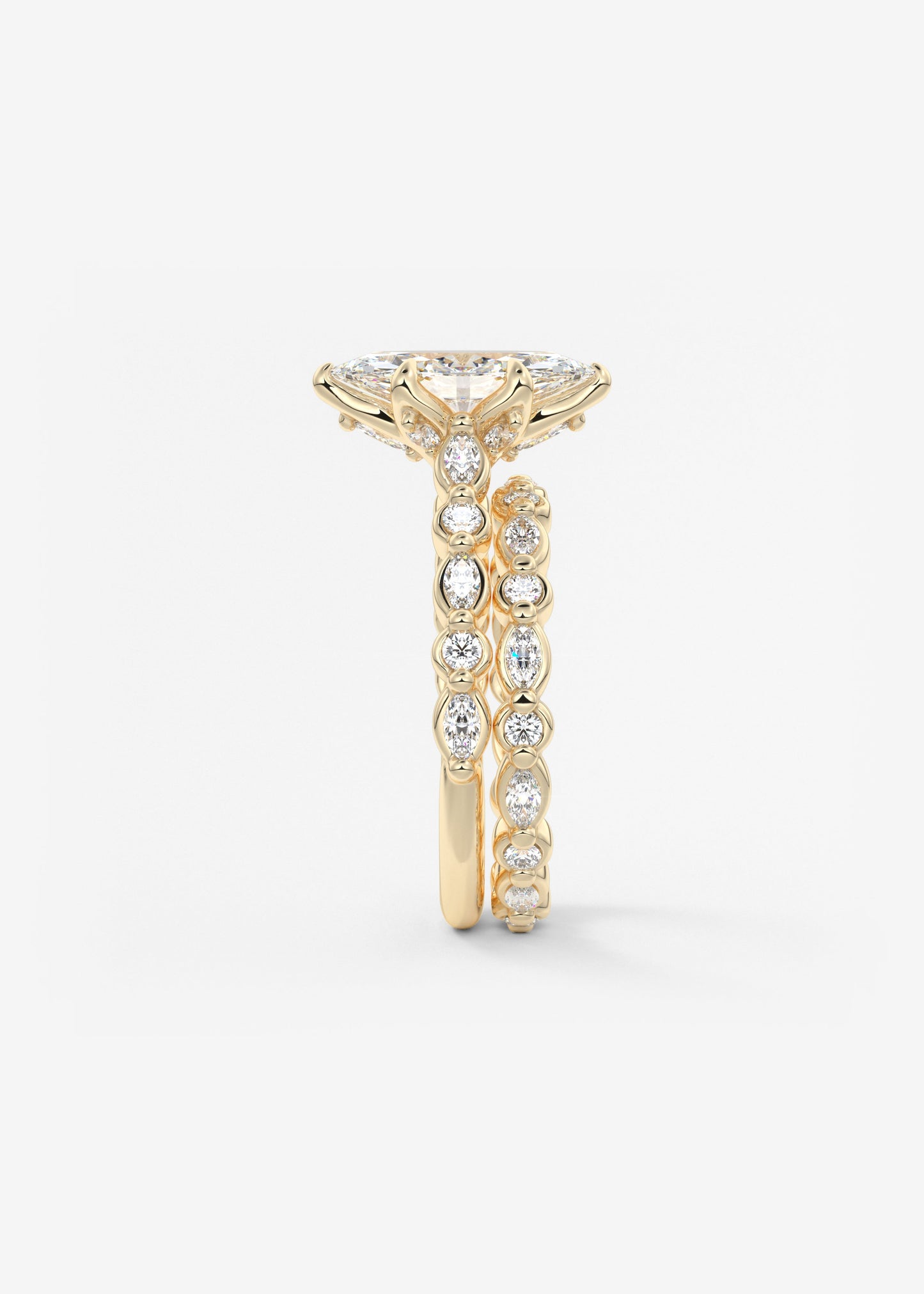 Oval Solitaire With Raised Basket Gallery Lab Grown Diamond Engagement Ring