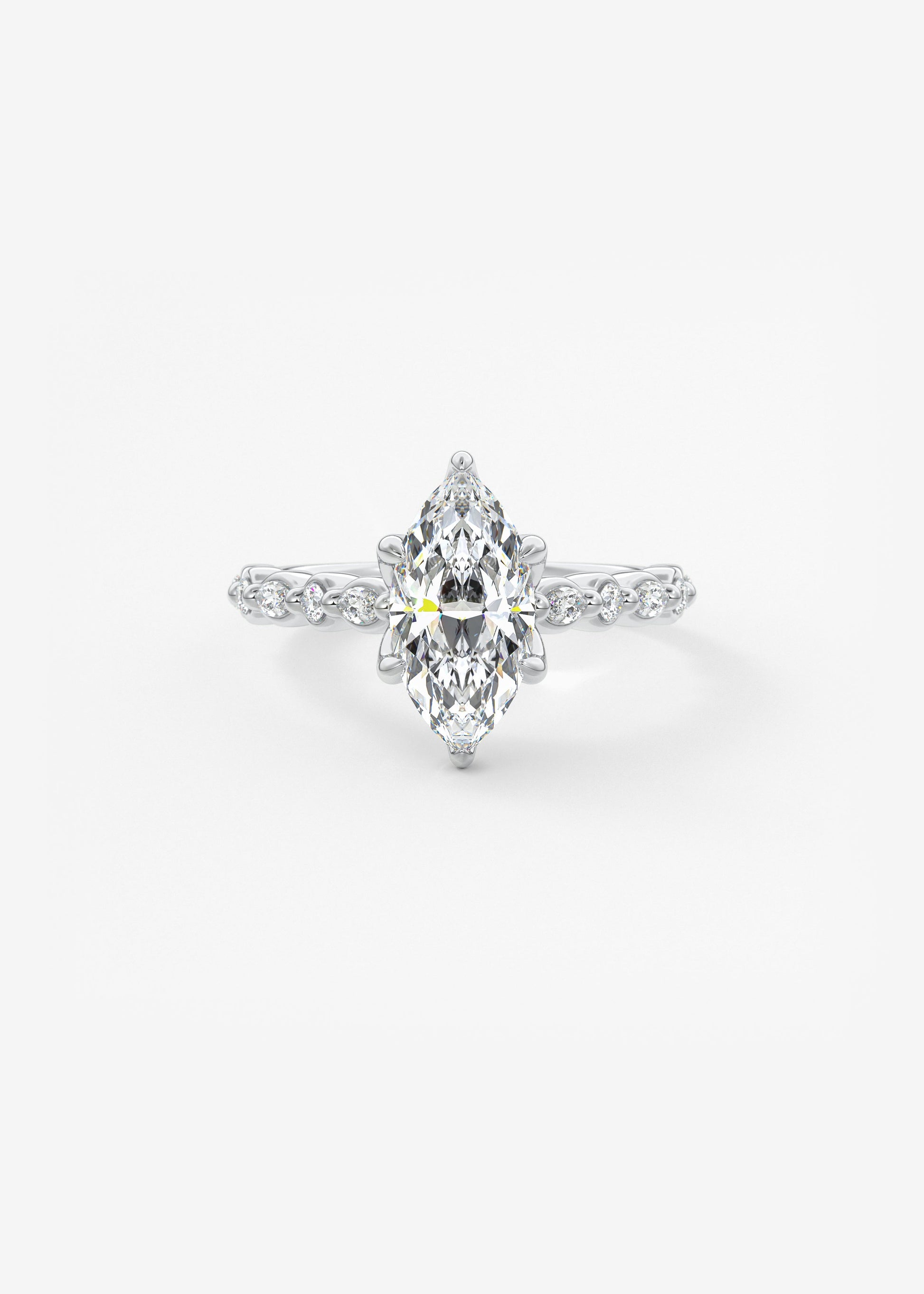 Oval Solitaire With Raised Basket Gallery Lab Grown Diamond Engagement Ring