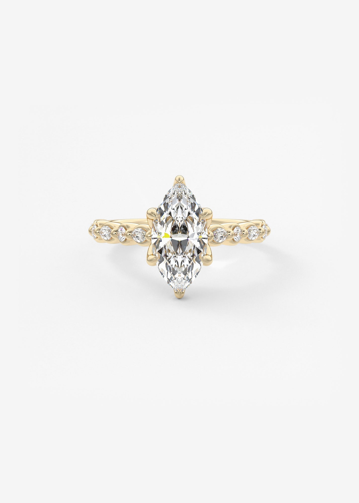 Oval Solitaire With Raised Basket Gallery Lab Grown Diamond Engagement Ring