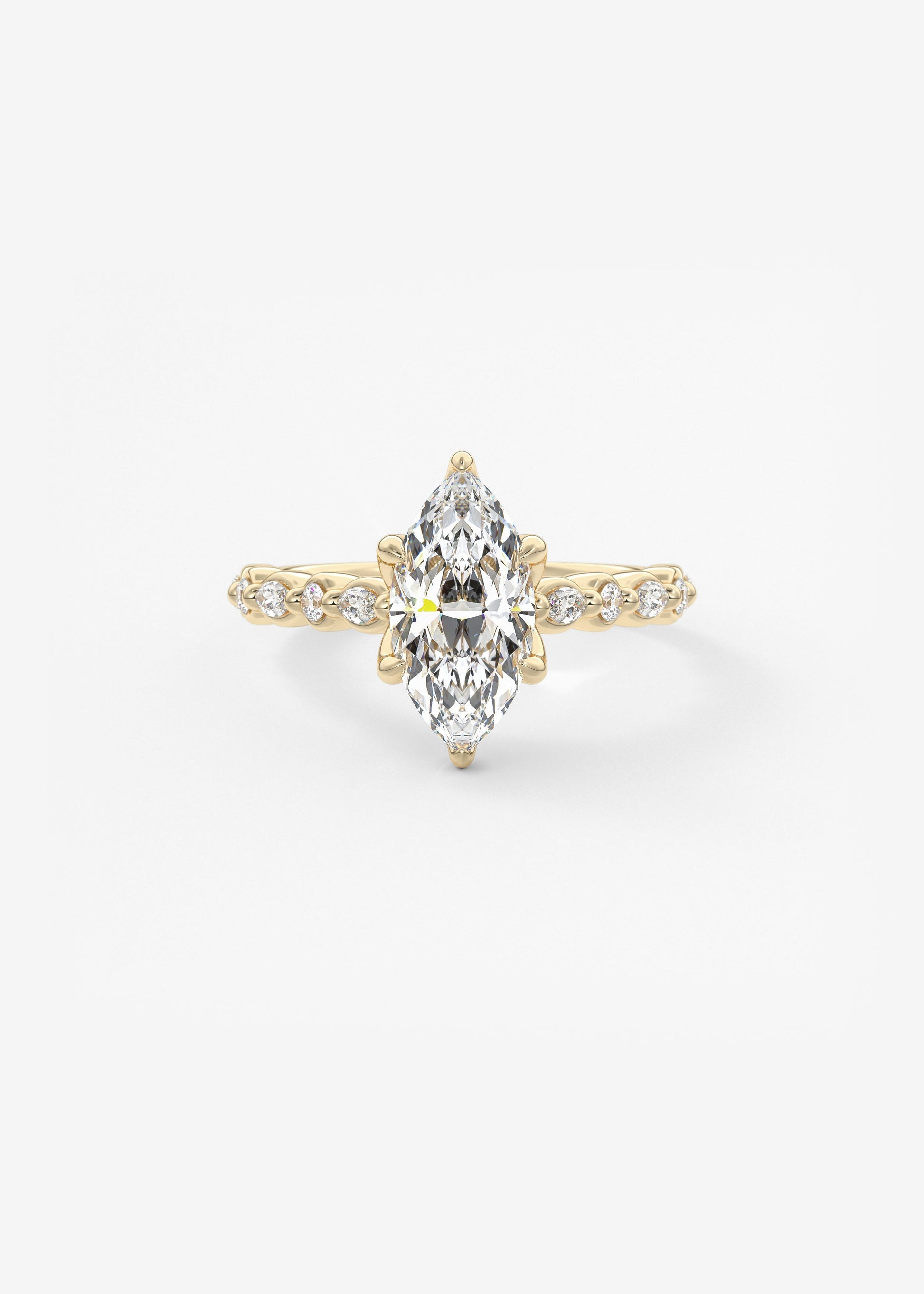 Oval Solitaire With Raised Basket Gallery Lab Grown Diamond Engagement Ring