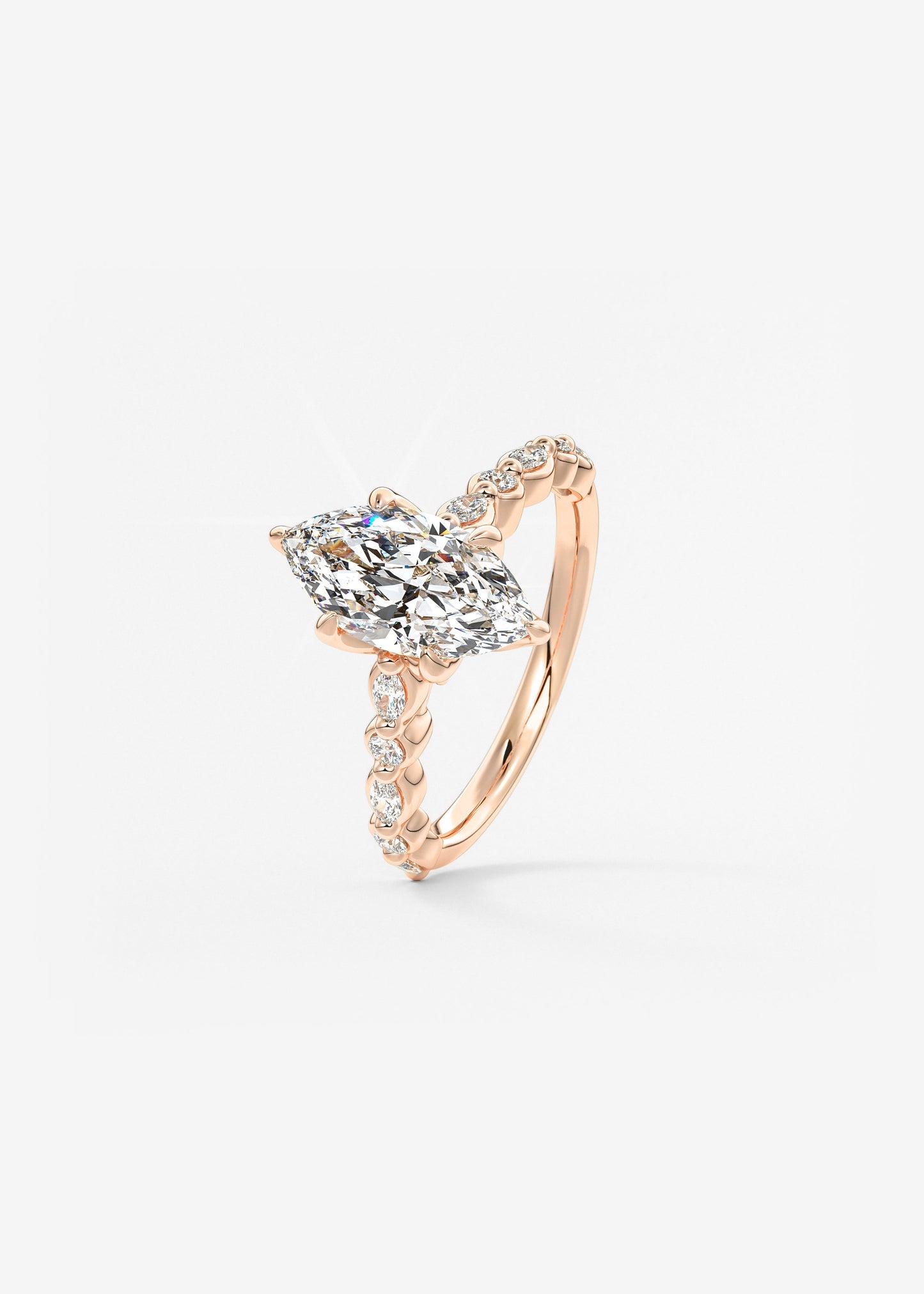 Oval Solitaire With Raised Basket Gallery Lab Grown Diamond Engagement Ring