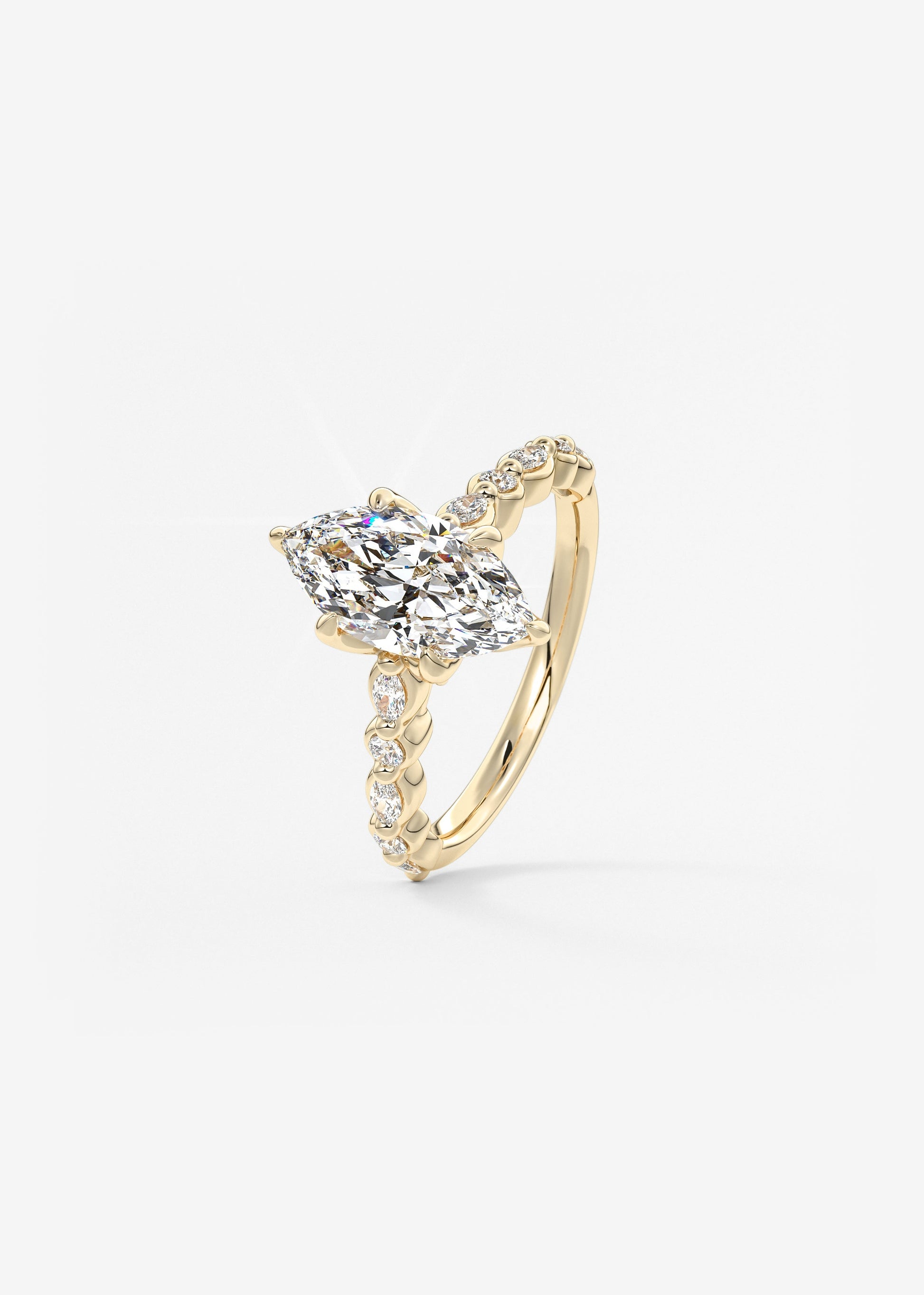 Oval Solitaire With Raised Basket Gallery Lab Grown Diamond Engagement Ring