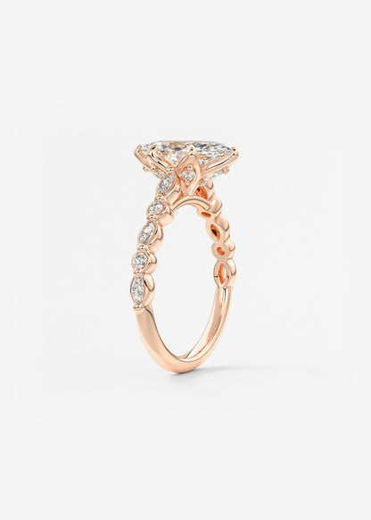 Oval Solitaire With Raised Basket Gallery Lab Grown Diamond Engagement Ring