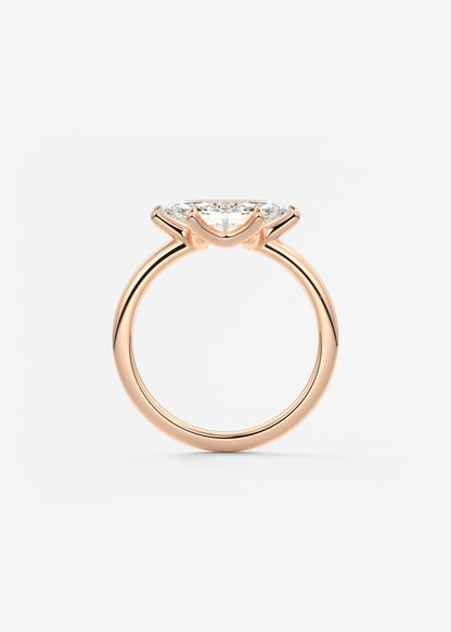 Oval Solitaire With Raised Basket Gallery Lab Grown Diamond Engagement Ring