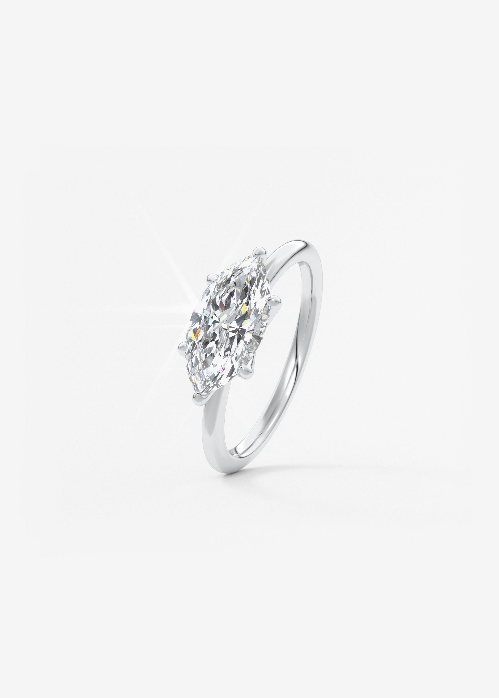 Oval Solitaire With Raised Basket Gallery Lab Grown Diamond Engagement Ring