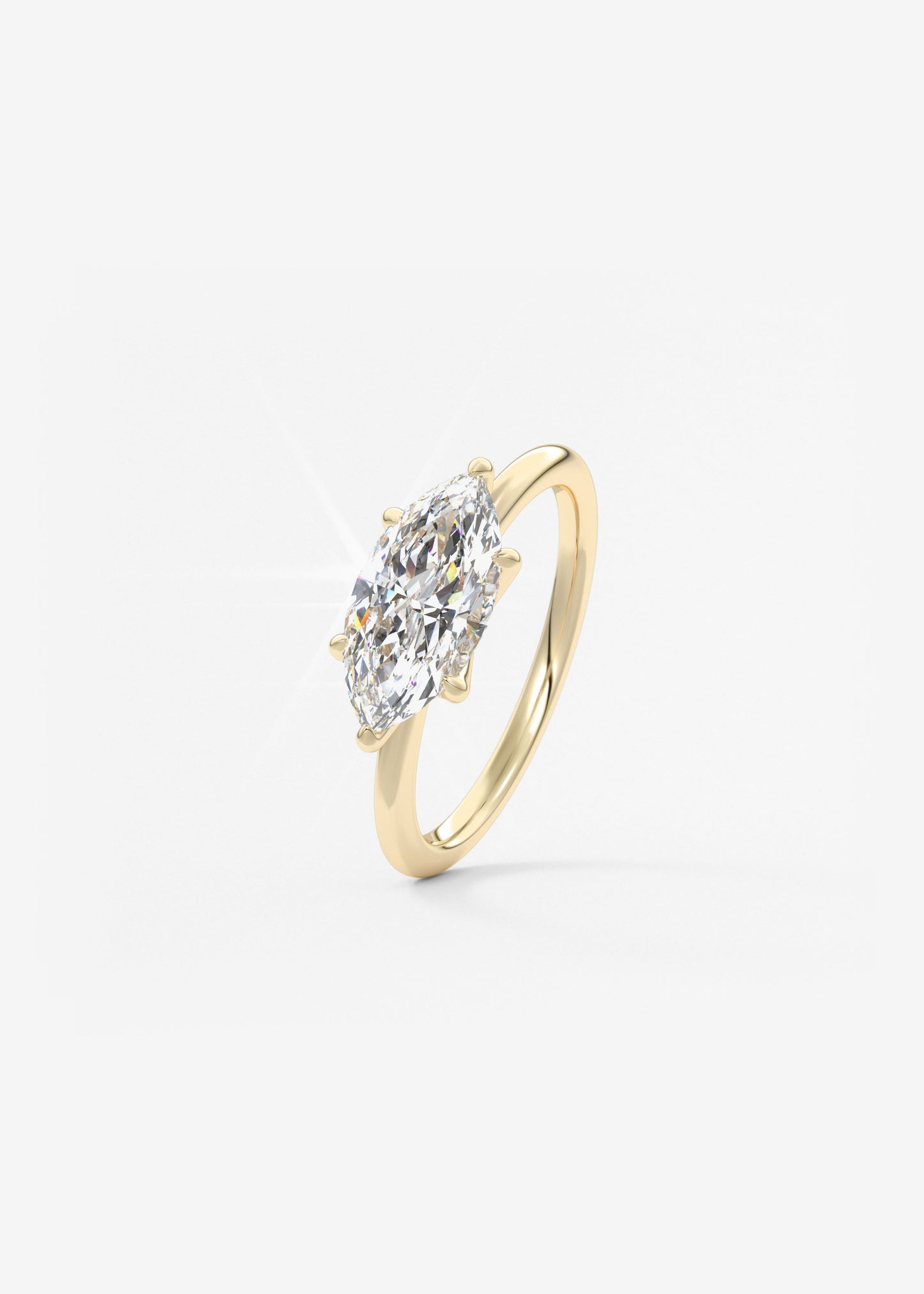 Oval Solitaire With Raised Basket Gallery Lab Grown Diamond Engagement Ring