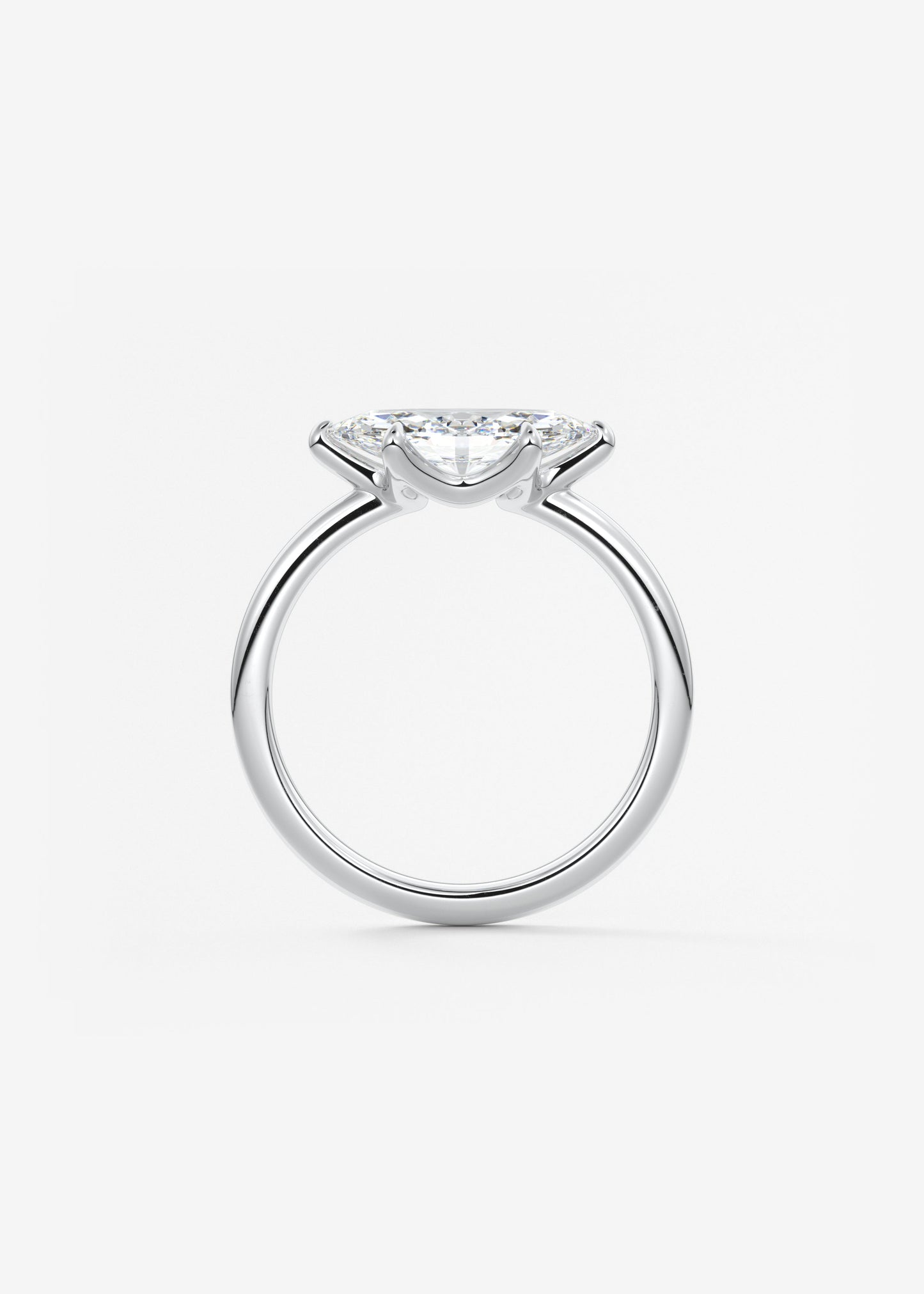 Oval Solitaire With Raised Basket Gallery Lab Grown Diamond Engagement Ring