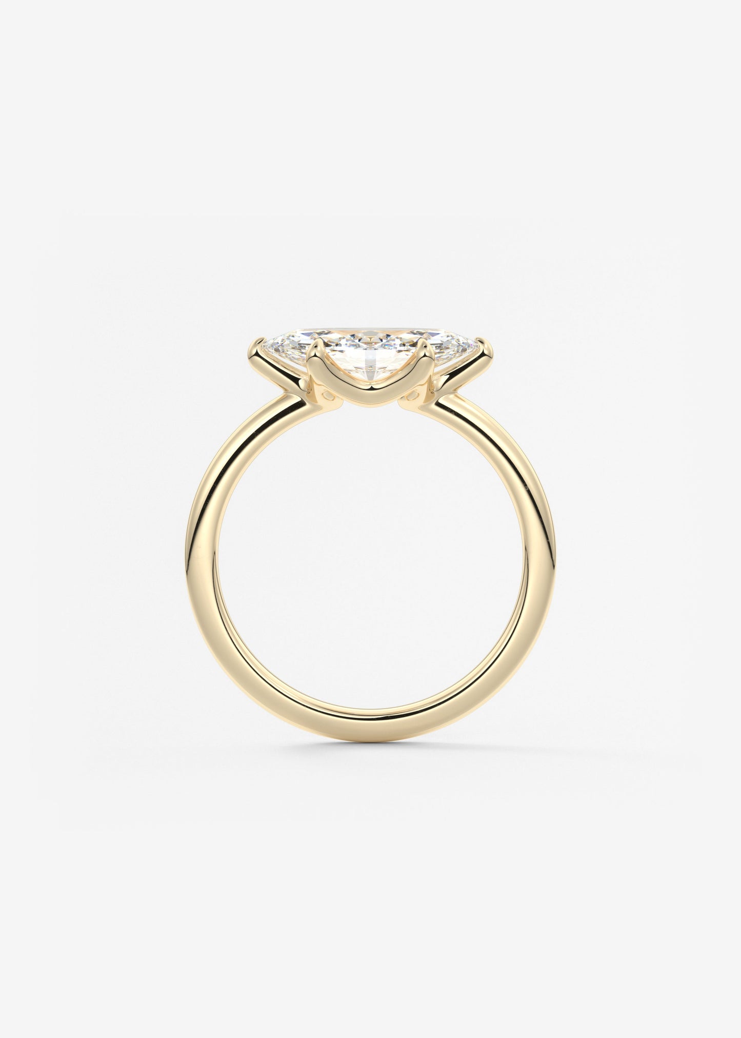 Oval Solitaire With Raised Basket Gallery Lab Grown Diamond Engagement Ring