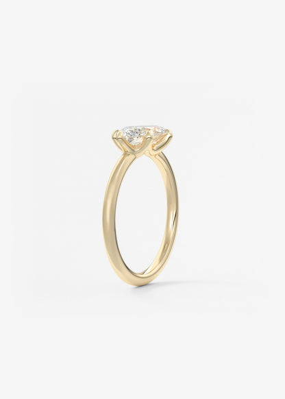 Oval Solitaire With Raised Basket Gallery Lab Grown Diamond Engagement Ring