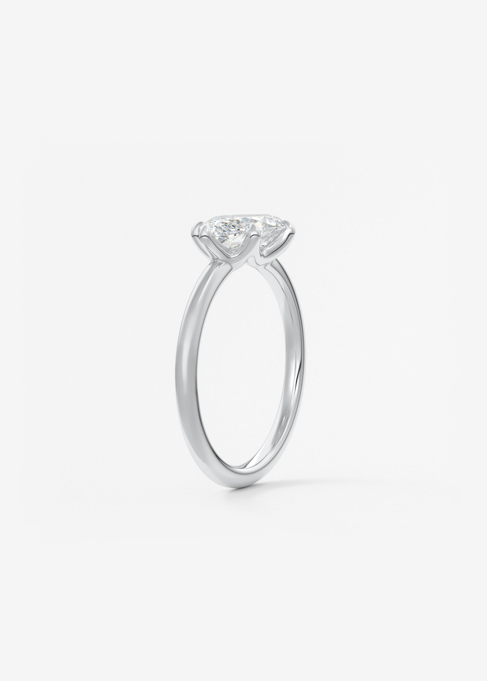 Oval Solitaire With Raised Basket Gallery Lab Grown Diamond Engagement Ring