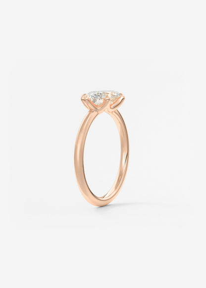 Oval Solitaire With Raised Basket Gallery Lab Grown Diamond Engagement Ring