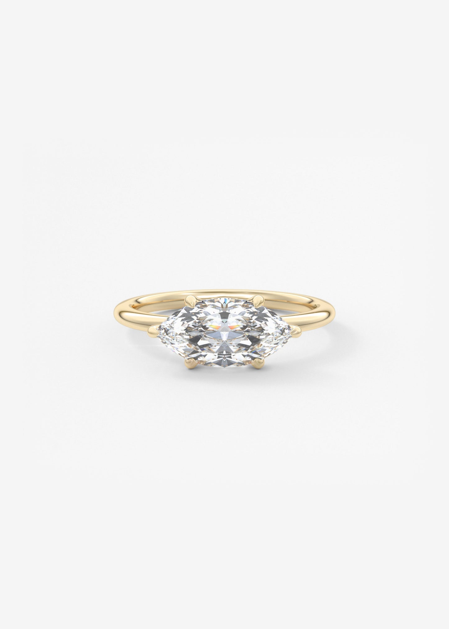 Oval Solitaire With Raised Basket Gallery Lab Grown Diamond Engagement Ring