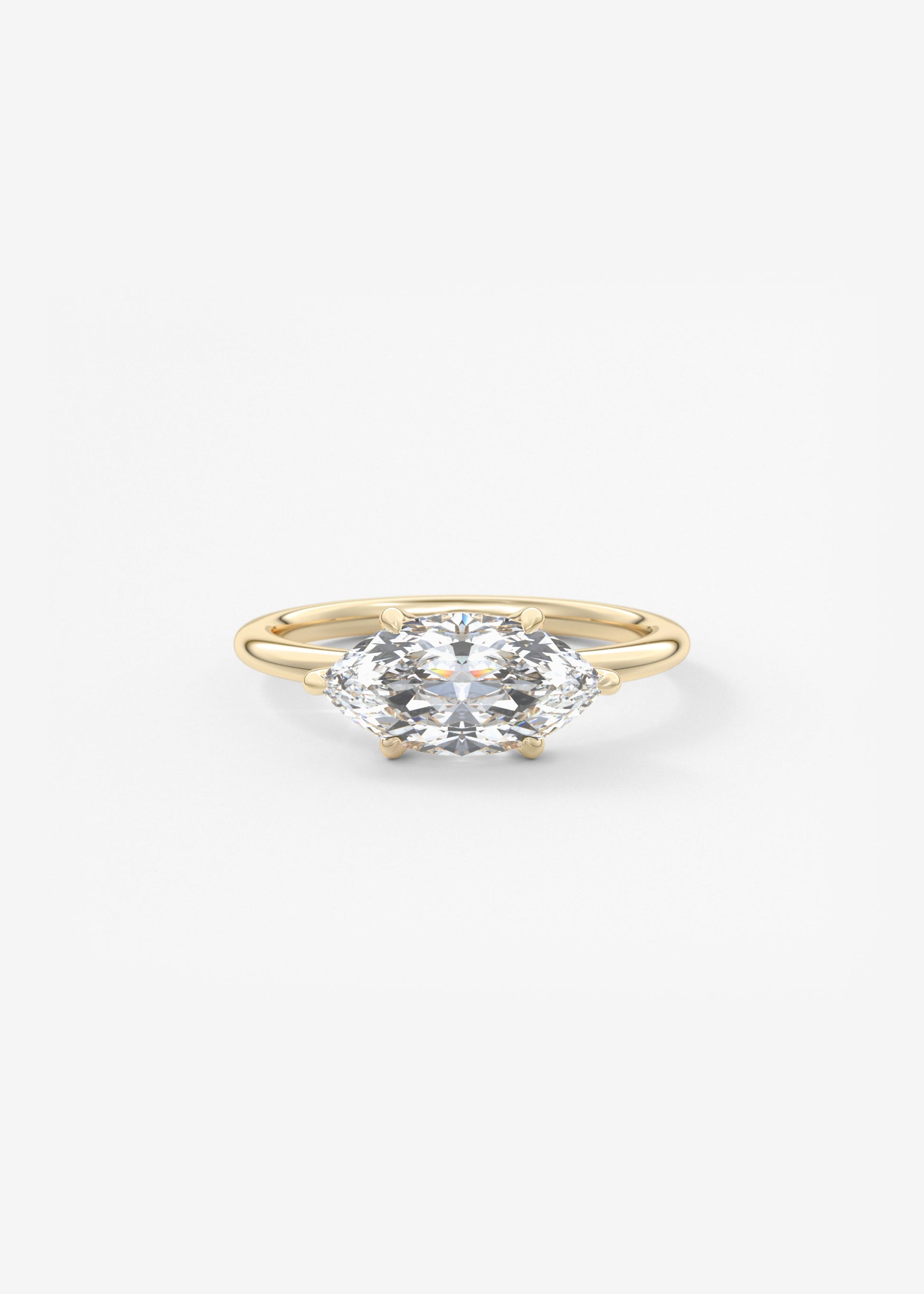 Oval Solitaire With Raised Basket Gallery Lab Grown Diamond Engagement Ring