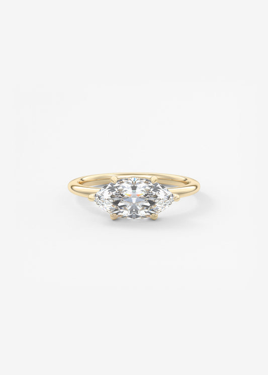 Oval Solitaire With Raised Basket Gallery Lab Grown Diamond Engagement Ring
