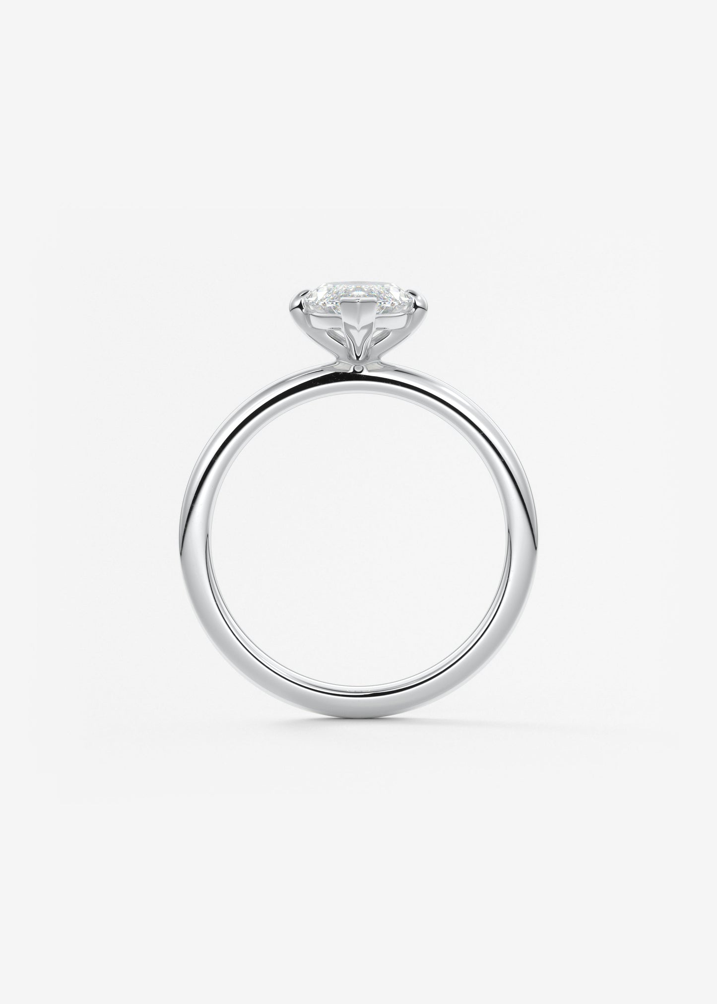 Oval Solitaire With Raised Basket Gallery Lab Grown Diamond Engagement Ring