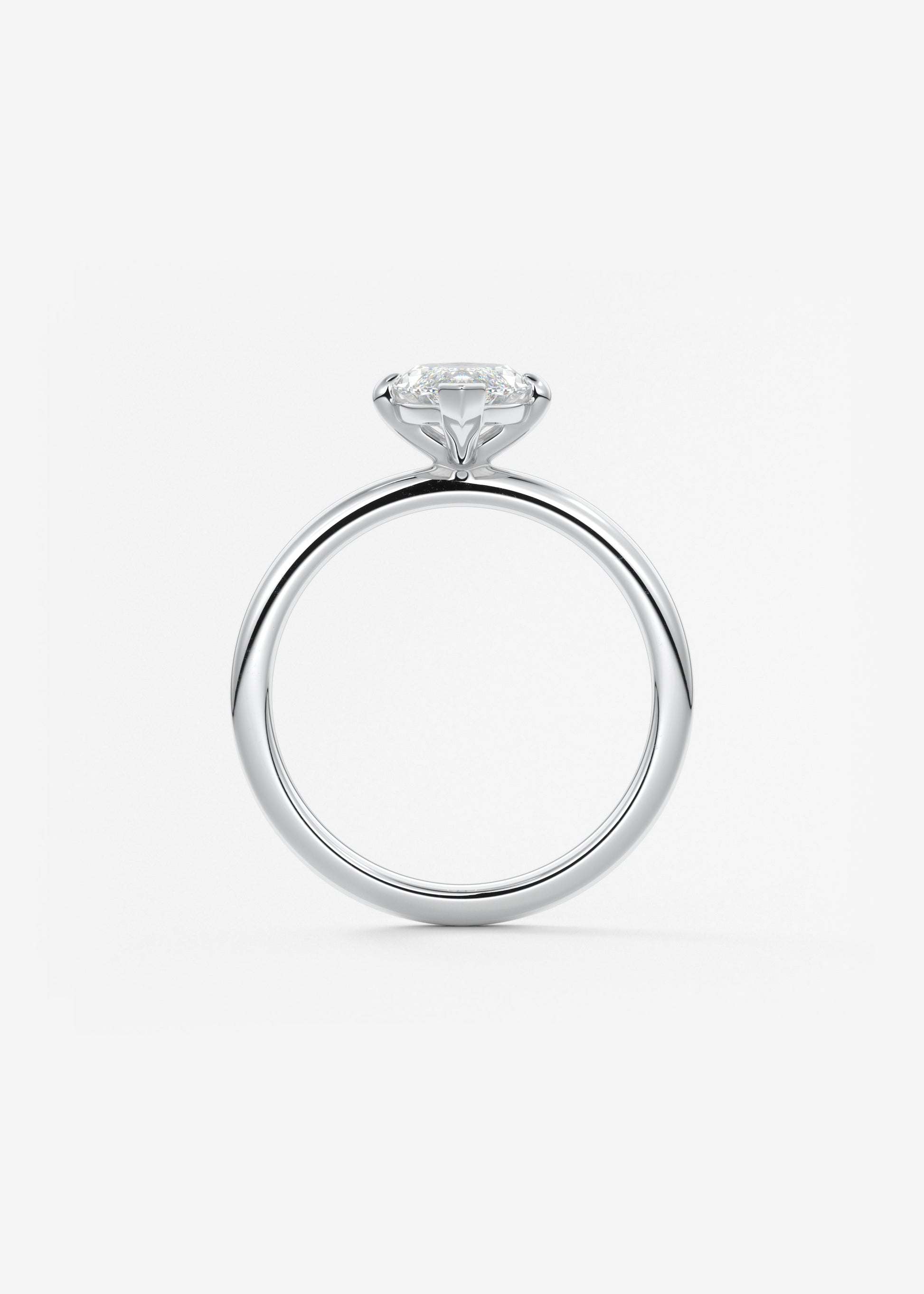 Oval Solitaire With Raised Basket Gallery Lab Grown Diamond Engagement Ring