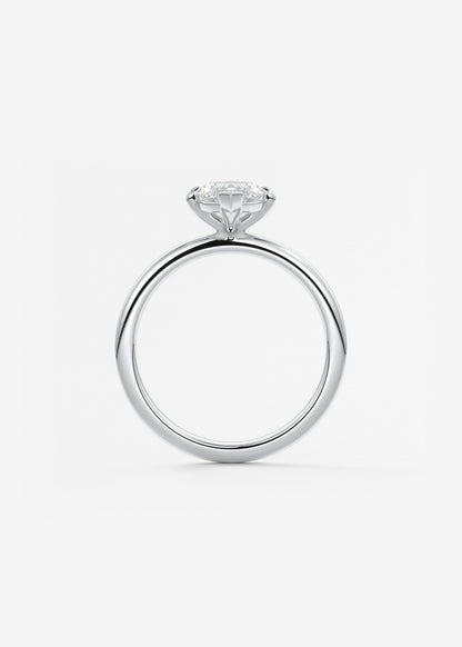 Oval Solitaire With Raised Basket Gallery Lab Grown Diamond Engagement Ring