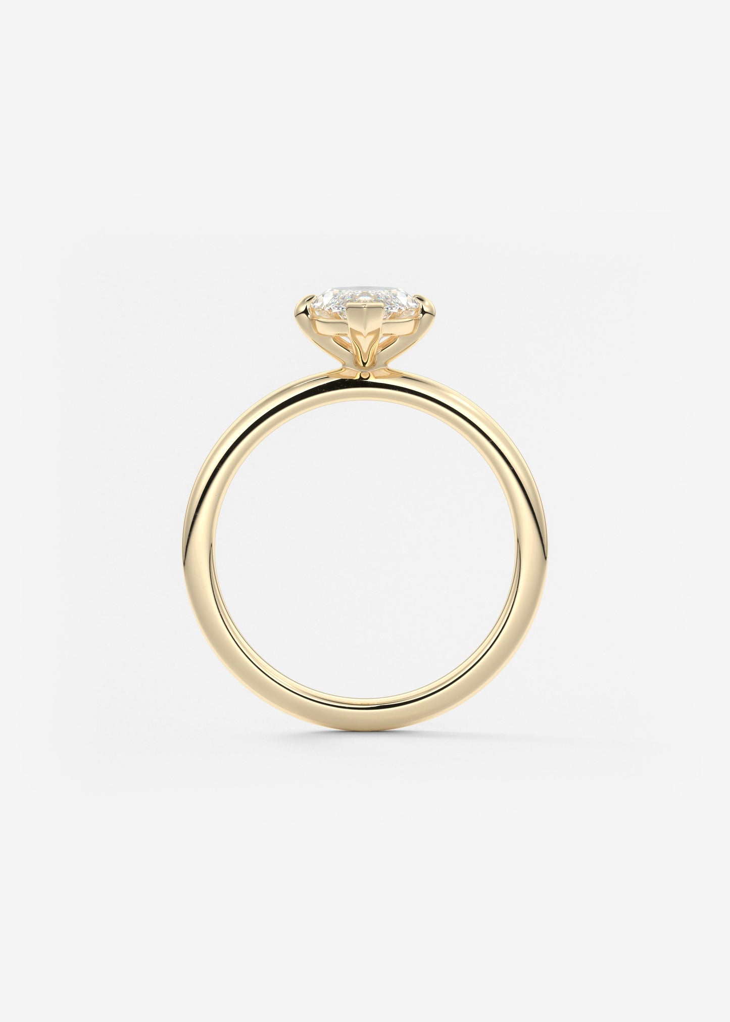 Oval Solitaire With Raised Basket Gallery Lab Grown Diamond Engagement Ring
