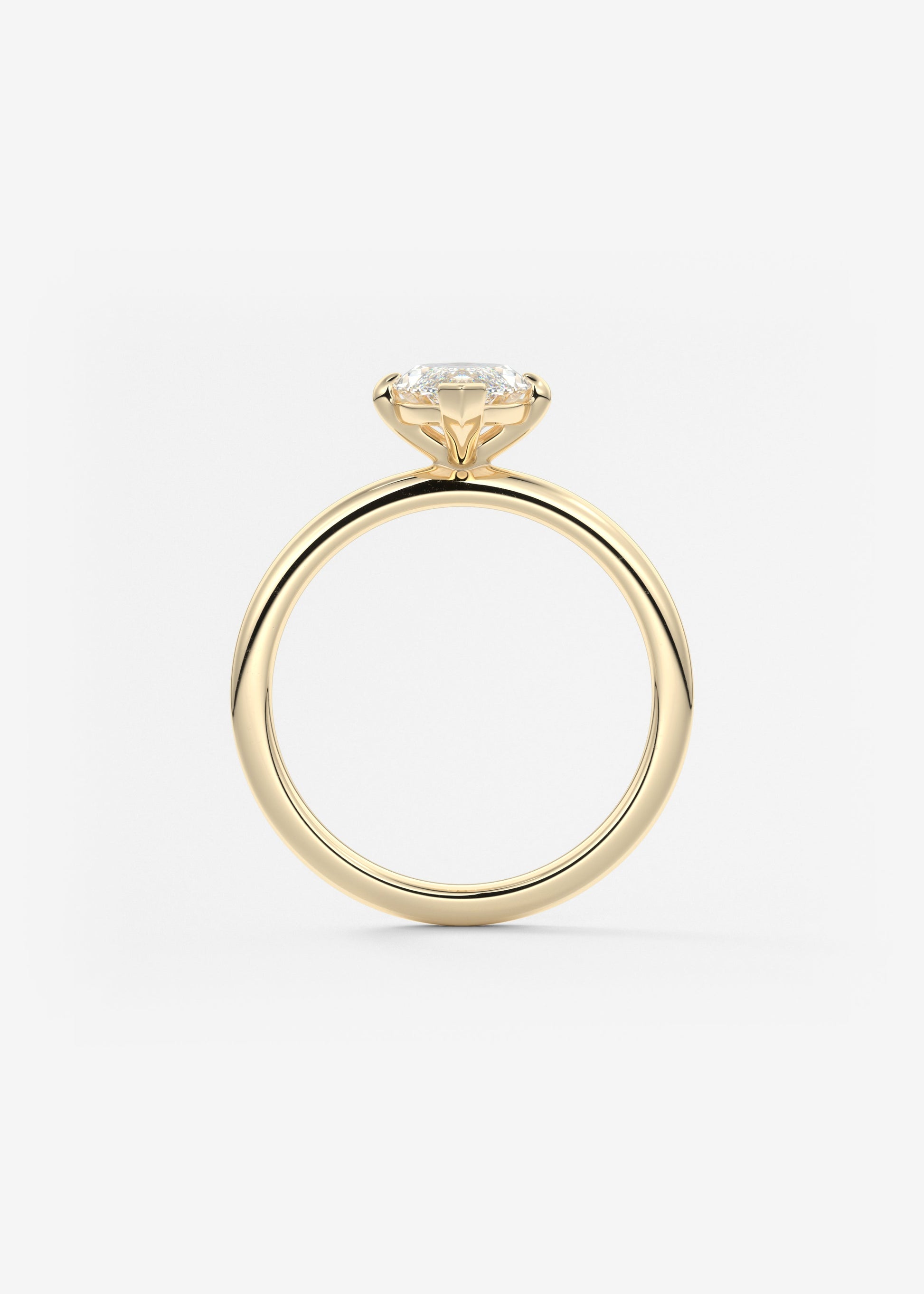 Oval Solitaire With Raised Basket Gallery Lab Grown Diamond Engagement Ring