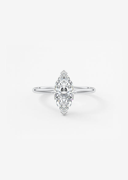 Oval Solitaire With Raised Basket Gallery Lab Grown Diamond Engagement Ring