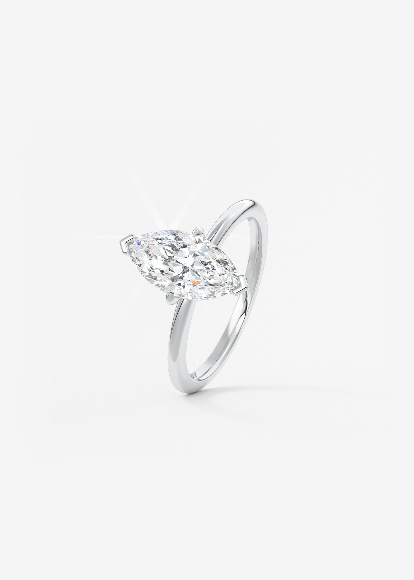 Oval Solitaire With Raised Basket Gallery Lab Grown Diamond Engagement Ring