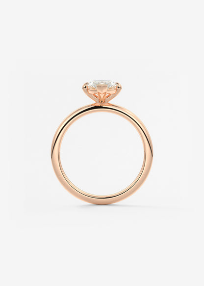 Oval Solitaire With Raised Basket Gallery Lab Grown Diamond Engagement Ring