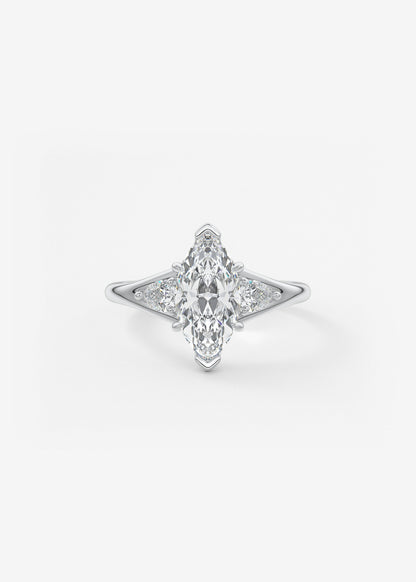 Oval Solitaire With Raised Basket Gallery Lab Grown Diamond Engagement Ring