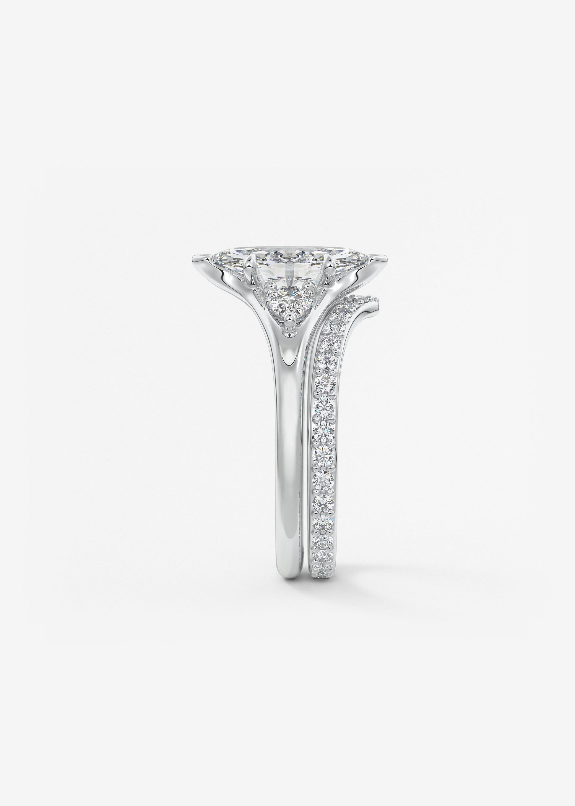 Oval Solitaire With Raised Basket Gallery Lab Grown Diamond Engagement Ring