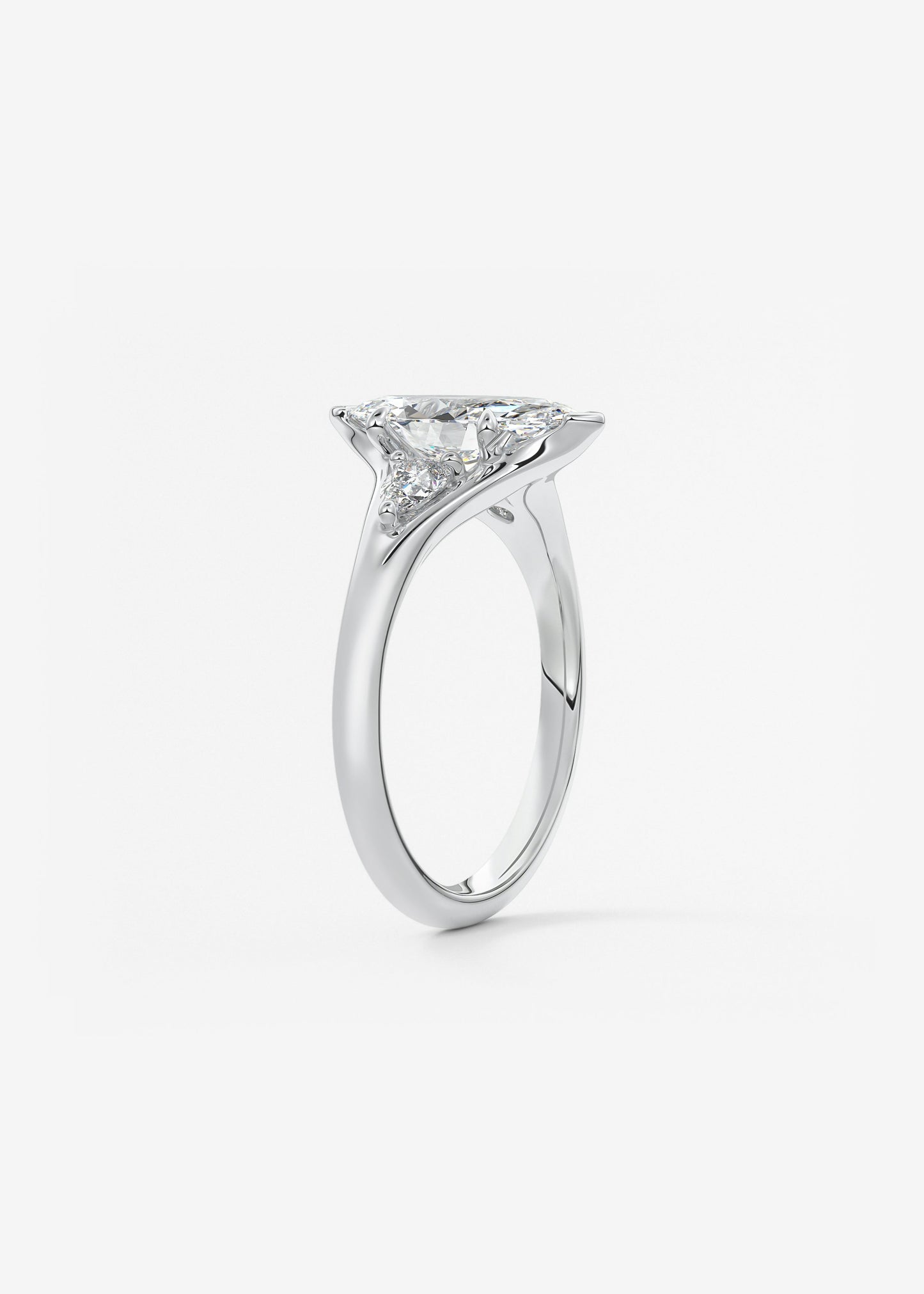Oval Solitaire With Raised Basket Gallery Lab Grown Diamond Engagement Ring